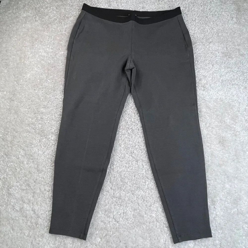 Eileen Fisher Pull On Ponte Skinny Pant Charcoal Gray